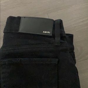 All black amiri jeans